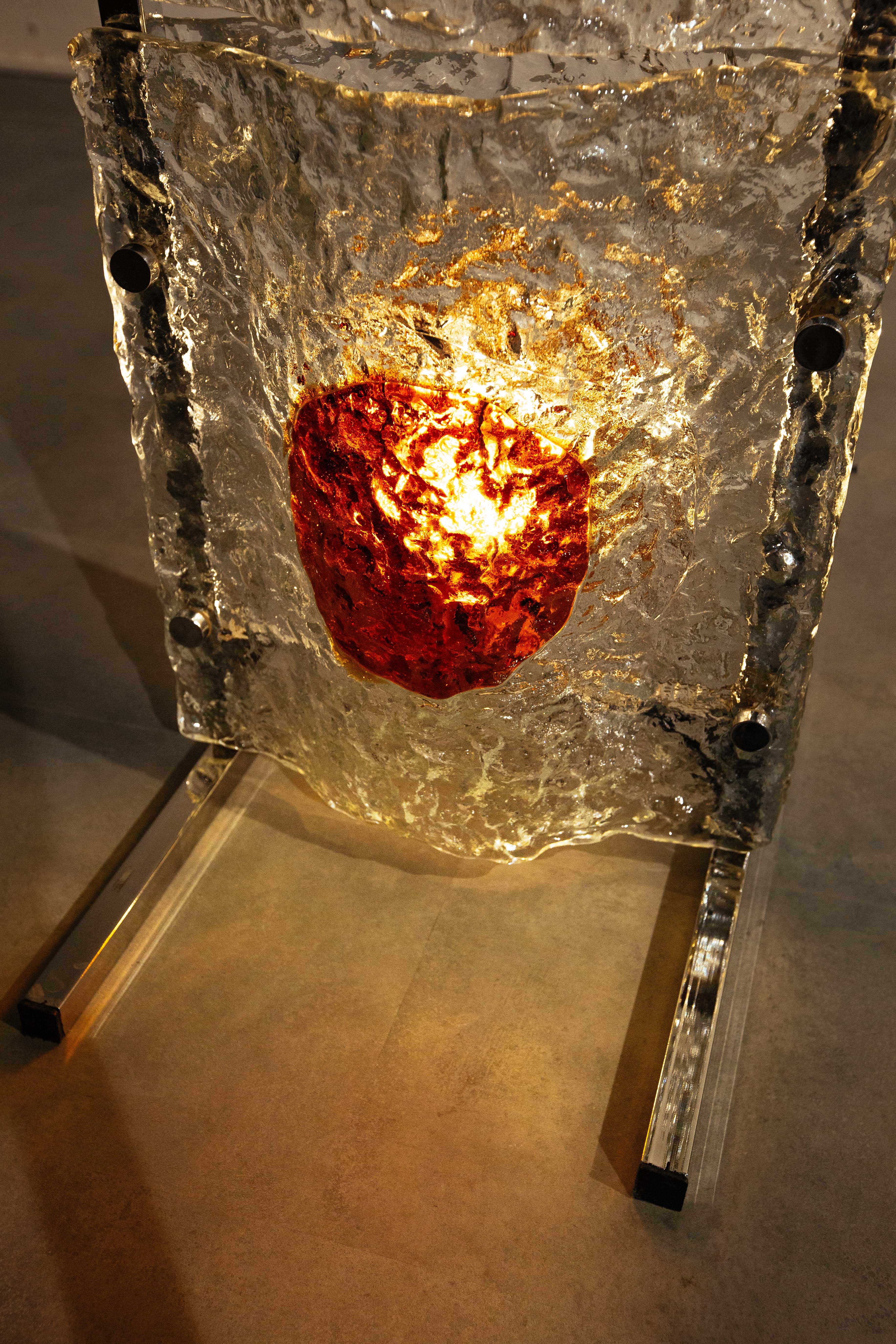 Glass floor lamp by Toni Zuccheri for Mazzega